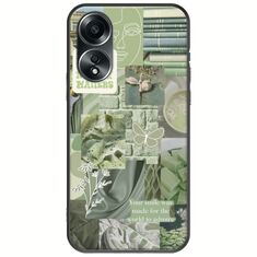 Aesthetic Green Oppo A78 5G Black TPU (Μαύρη Σιλικόνη)