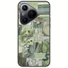 Aesthetic Green Huawei Pura 70 Black TPU (Μαύρη Σιλικόνη)