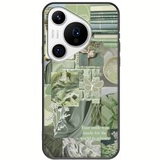 Aesthetic Green Huawei Pura 70 Pro Black TPU (Μαύρη Σιλικόνη)