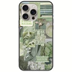 Aesthetic Green iPhone 16 Pro Black TPU (Μαύρη Σιλικόνη)