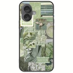 Aesthetic Green iPhone 16 Plus Black TPU (Μαύρη Σιλικόνη)