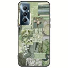 Aesthetic Green Realme C65 4G Black TPU (Μαύρη Σιλικόνη)