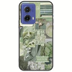 Aesthetic Green Motorola Moto G85 5G Black TPU (Μαύρη Σιλικόνη)