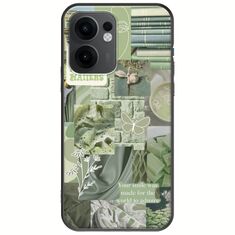 Aesthetic Green Oppo Reno 13 F 5G Black TPU (Μαύρη Σιλικόνη)
