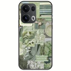 Aesthetic Green Oppo Reno 13 Pro 5G Black TPU (Μαύρη Σιλικόνη)