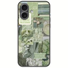 Aesthetic Green iPhone 17 Black TPU (Μαύρη Σιλικόνη)