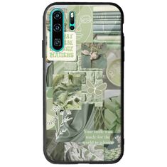 Aesthetic Green Huawei P30 Pro Groove TPU (Tempered Glass και TPU)