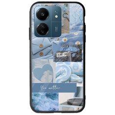 Aesthetic Blue Xiaomi Poco C65 Groove TPU (Tempered Glass και TPU)