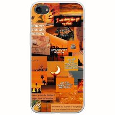 Aesthetic Orange iPhone 8 Flexible TPU (Διάφανη Σιλικόνη)
