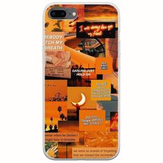 Aesthetic Orange iPhone 7 Plus Flexible TPU (Διάφανη Σιλικόνη)