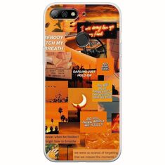 Aesthetic Orange Huawei P Smart Flexible TPU (Διάφανη Σιλικόνη)