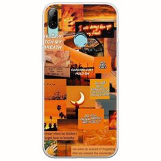 Aesthetic Orange Huawei Y7 2019 Flexible TPU (Διάφανη Σιλικόνη)