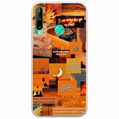 Aesthetic Orange Huawei P40 Lite E Flexible TPU (Διάφανη Σιλικόνη)