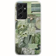 Aesthetic Green Samsung Galaxy S21 Ultra Flexible TPU (Διάφανη Σιλικόνη)