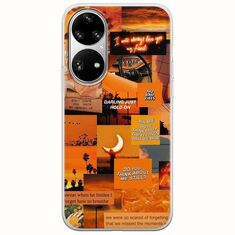 Aesthetic Orange Huawei P50 Pro Flexible TPU (Διάφανη Σιλικόνη)