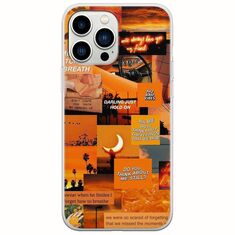 Aesthetic Orange iPhone 14 Pro Flexible TPU (Διάφανη Σιλικόνη)