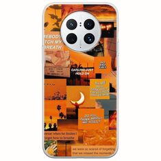 Aesthetic Orange Huawei Mate 50 Pro Flexible TPU (Διάφανη Σιλικόνη)