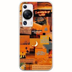 Aesthetic Orange Huawei P60 Pro Flexible TPU (Διάφανη Σιλικόνη)