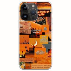 Aesthetic Orange iPhone 15 Pro Max Flexible TPU (Διάφανη Σιλικόνη)