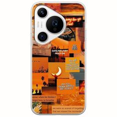 Aesthetic Orange Huawei Pura 70 Pro Flexible TPU (Διάφανη Σιλικόνη)