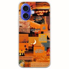 Aesthetic Orange iPhone 16 Flexible TPU (Διάφανη Σιλικόνη)