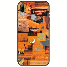 Aesthetic Orange Huawei P20 Lite Black TPU (Μαύρη Σιλικόνη)