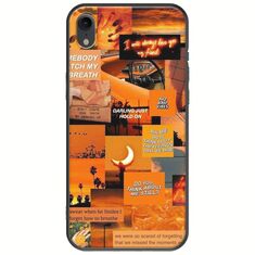 Aesthetic Orange iPhone XR Black TPU (Μαύρη Σιλικόνη)