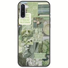 Aesthetic Green Samsung Galaxy Note 10 Black TPU (Μαύρη Σιλικόνη)