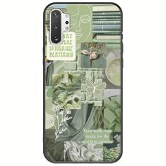 Aesthetic Green Samsung Galaxy Note 10 Plus Black TPU (Μαύρη Σιλικόνη)