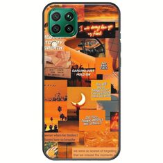 Aesthetic Orange Huawei P40 Lite Black TPU (Μαύρη Σιλικόνη)