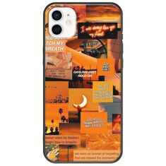 Aesthetic Orange iPhone 12 mini Black TPU (Μαύρη Σιλικόνη)