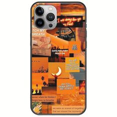Aesthetic Orange iPhone 12 Pro Max Black TPU (Μαύρη Σιλικόνη)