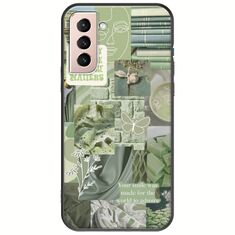 Aesthetic Green Samsung Galaxy S21 Black TPU (Μαύρη Σιλικόνη)