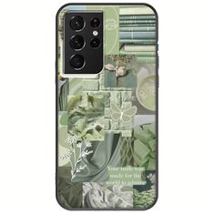 Aesthetic Green Samsung Galaxy S21 Ultra Black TPU (Μαύρη Σιλικόνη)