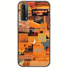 Aesthetic Orange Huawei P Smart 2021 Black TPU (Μαύρη Σιλικόνη)