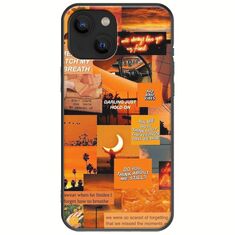 Aesthetic Orange iPhone 13  Black TPU (Μαύρη Σιλικόνη)