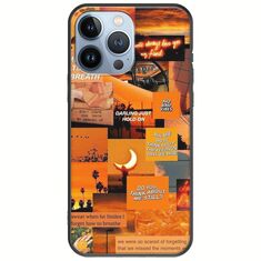 Aesthetic Orange iPhone 13 Pro Black TPU (Μαύρη Σιλικόνη)