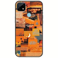 Aesthetic Orange Realme C21Y / Realme C25Y Black TPU (Μαύρη Σιλικόνη)