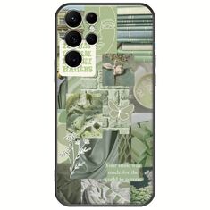 Aesthetic Green Samsung Galaxy S22 Ultra Black TPU (Μαύρη Σιλικόνη)