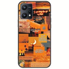 Aesthetic Orange Realme 9 4G Black TPU (Μαύρη Σιλικόνη)
