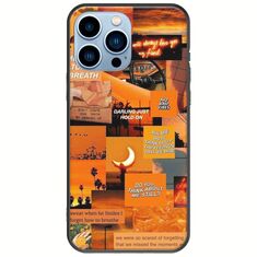 Aesthetic Orange iPhone 14 Pro Max Black TPU (Μαύρη Σιλικόνη)