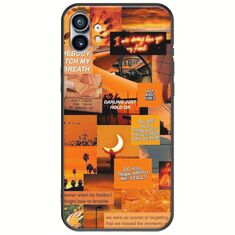 Aesthetic Orange Nothing Phone (1) Black TPU (Μαύρη Σιλικόνη)