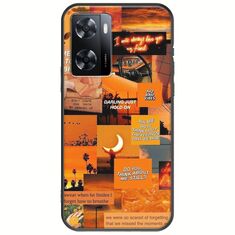 Aesthetic Orange Oppo A57s Black TPU (Μαύρη Σιλικόνη)