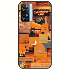 Aesthetic Orange Oppo A77 5G Black TPU (Μαύρη Σιλικόνη)