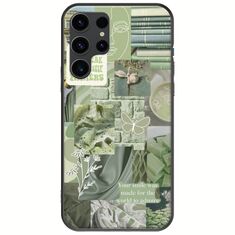 Aesthetic Green Samsung Galaxy S23 Ultra 5G Black TPU (Μαύρη Σιλικόνη)