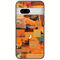Aesthetic Orange Google Pixel 7a 5G Black TPU (Μαύρη Σιλικόνη)