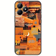Aesthetic Orange Realme C51 Black TPU (Μαύρη Σιλικόνη)