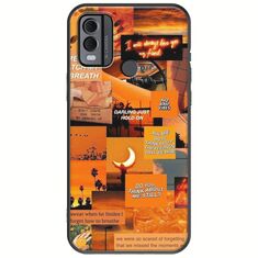 Aesthetic Orange Nokia C22 Black TPU (Μαύρη Σιλικόνη)