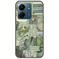 Aesthetic Green Xiaomi Poco C65 Black TPU (Μαύρη Σιλικόνη)