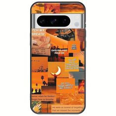 Aesthetic Orange Google Pixel 8 Pro 5G Black TPU (Μαύρη Σιλικόνη)